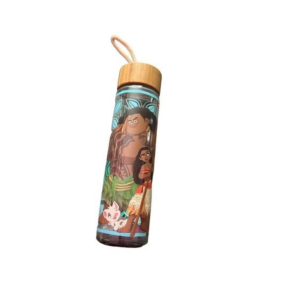 Disney NWT Glass Moana Water Bottle - Picture 2 of 3